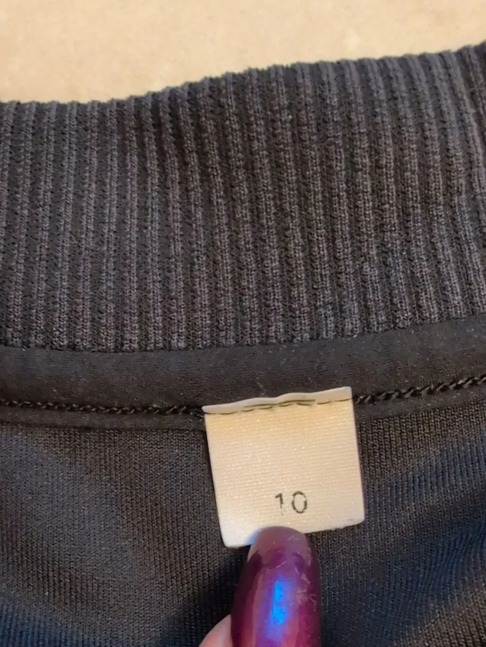 Lululemon Ribbed Softstreme Perfectly Oversized Cropped Crew Black Size 10